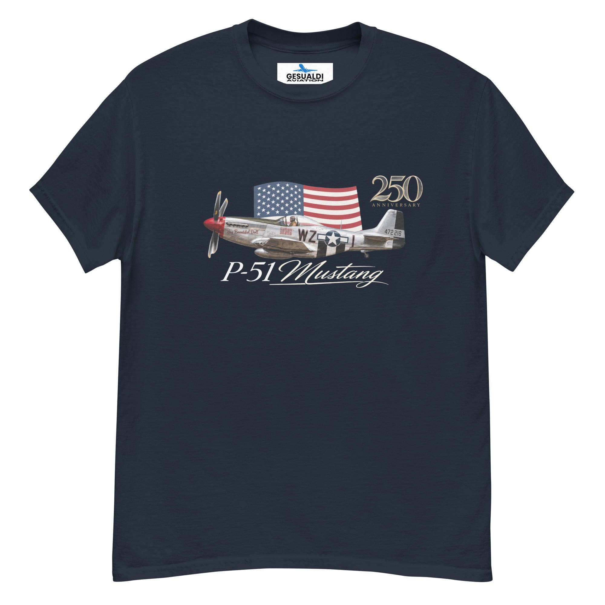 P-51 Mustang 250th Anniversary T-Shirt